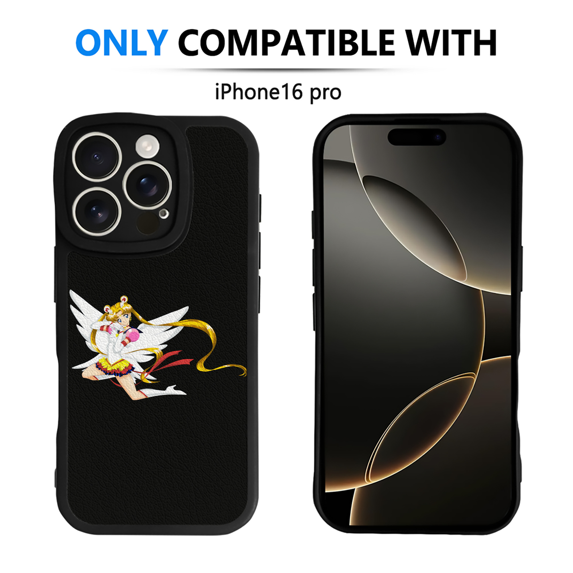 （画像用） 美少女戦士セーラームーン 月野 うさぎ つきの うさぎ Sailor Moon Tsukino Usagi 【iPhone 16シリーズ対応】シリコンスマホケース（レザー調） 材質：シリコン